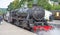 Close up of steam locomotive