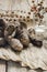 Close up steamed taro roots on wooden background for healthy foo