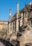 Close up of the stone wall exterior of St Swithun`s College, Oxford University, Oxfordshsire, UK