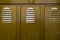Close up of storage lockers and locker numbers
