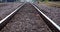 Close up of Straight Railroad Tracks