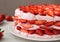 Close up of strawberry cake