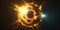 Close up sun with bursting solar flares AI generated illustration