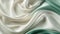 Close-up of swirling green and white fabric