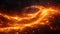 A close up of a swirling orange and yellow light, AI