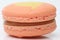 Close up of Tasty orange macaroon