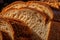 Close-up of tasty slices of healthy artisan multigrain bread