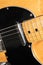 Close up of a Telecaster natural electric guitar