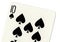 Close up of a ten of spades playing card.