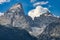 Close-up of Teton Glacier located between the Grand Teton and Mount Owen peaks