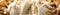 Close Up Texture Of Butter Pecan Ice Cream. Banner. Panorama. Generative AI