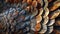 Close-up Texture of Colorful Bird Feathers