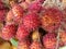 Close up texture of rambutan for background necessity