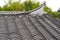 Close-up of tiled roofs of ancient Chinese buildings