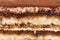 Close up tiramisu cake making a background