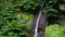 Close-up to mountains waterfall