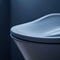 A close up of a toilet bowl with the lid down, AI