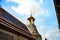 Close-up of the top part of the bell tower inside Wat Phra Kaew