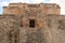 Close up of the top of the Pyramide of the Magician Piramide del Advino Uxmal, Merida, Mexico