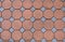Close-up top view hexagonal bricks street background, Octagon paving brick sidewalk texture. highly detailed resolution copy space