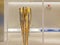 Close up on the torch used during the relay of Tokyo 2020 Olympic Games.