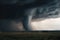 close-up of tornado, its destructive power on full display