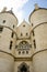 Close-up of the towers of the Conciergerie in Paris