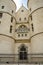 Close-up of the towers of the Conciergerie in Paris