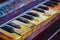 Close-up of Traditional Old and Dusty Harmonium