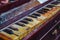 Close-up of Traditional Old and Dusty Harmonium