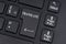 Close-up translate button on a computer keyboard