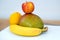 Close up of tropic fruits on a table