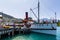 Close up TSS Earnslaw Coal powered Steamship in Marina Queenstown Otago New Zealand