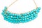 Close Up of Turquoise Jewellery Necklace With Metal Chain Souvenir Accessory