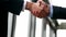 Close up of two businessman shaking hands