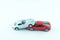 Close up of two cars accident, car crash insurance.Transport and
