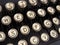 Close up of typewriter keys.