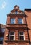 Close up of a typical old classical dutch style 19th century commercial building in rochdale town centre