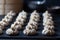 Close up of uncooked Baozi chinese dumplings. Azian dumplings