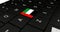 Close up of United Arab Emirates button.