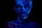 Close up UV abstract portrait outer space