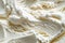 Close up of a vanilla ice cream for background and design