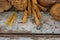 Close-up of variety of breads