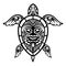 Close up Vector Turtle Polynesian Tattoo