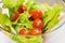 Close up of vegetable salad with cherry tomato