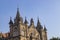 Close- up veiw of Chhatrapati Shivaji Terminus formerly Victoria Terminus in Mumbai, India is a UNESCO World Heritage Site and his