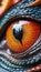 Close-up of a Vibrant Dragon Eye: An elaborate macro shot