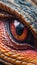 Close-up of a Vibrant Dragon Eye: An elaborate macro shot