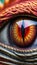 Close-up of a Vibrant Dragon Eye: An elaborate macro shot