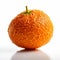 A close-up of a vibrant orange fruit ON WHITE BACK GROUND